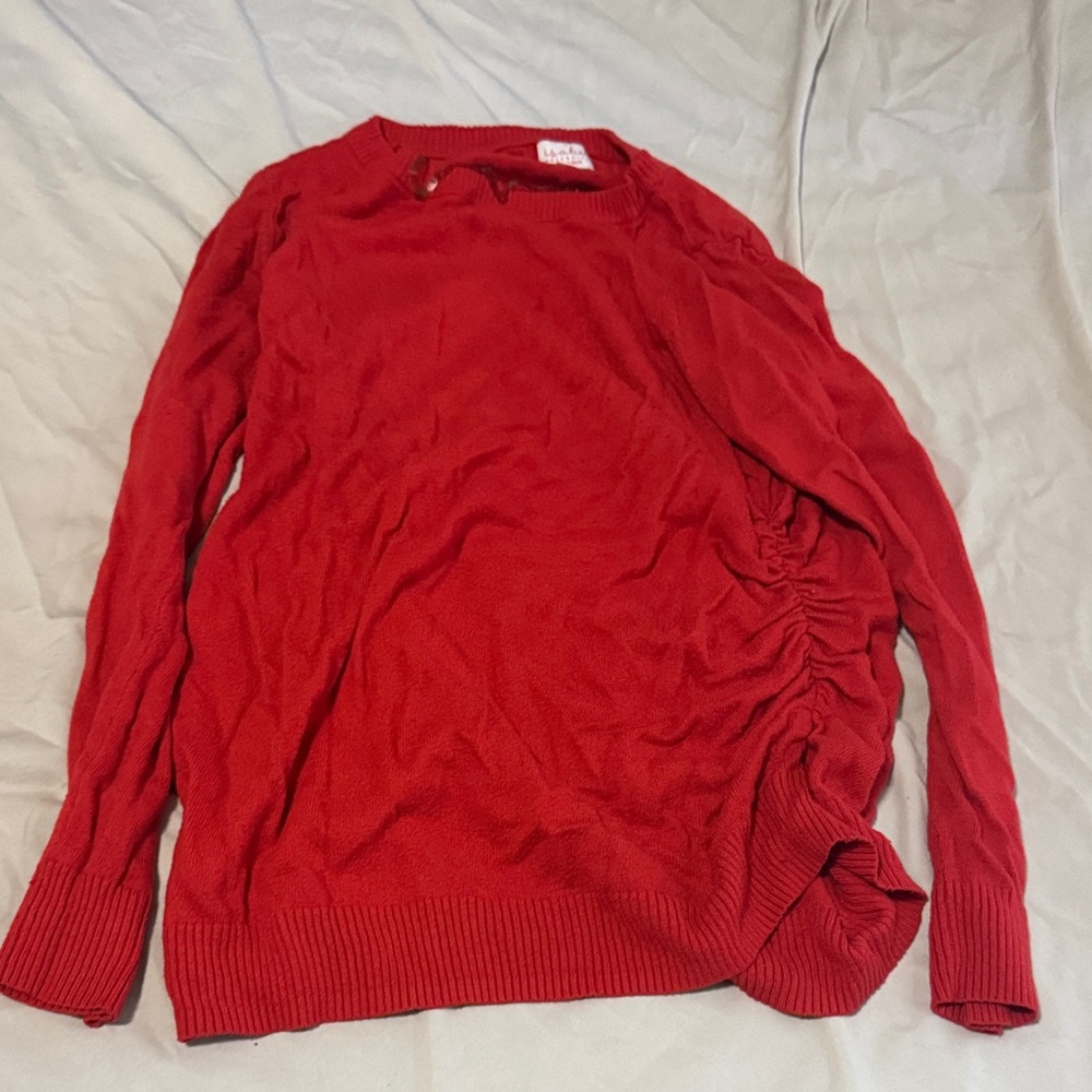 Isabel Maternity by Ingrid & Isabel Red Cowl Sweater